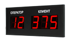 Информационное табло на светодиодных семисегментных индикаторах ТИ-D100-1x(2R+3R)-RS232/485-220В